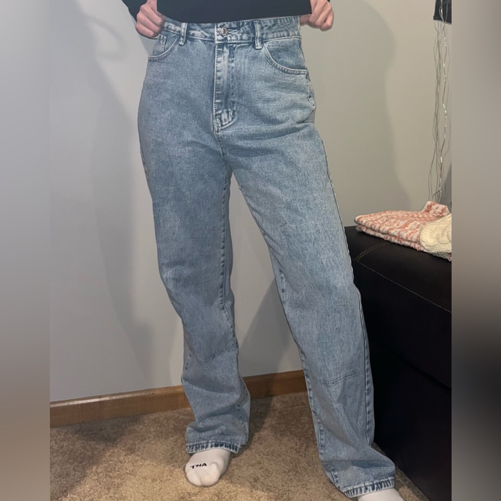 Shein Boyfriend Blue Jeans